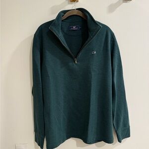 Vineyard Vines Men's Green Half-Zip Pullover, size: L